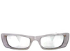 Gucci Italy. Gold Logo GG Gray Rectangular Frame Foldable Sunglasses