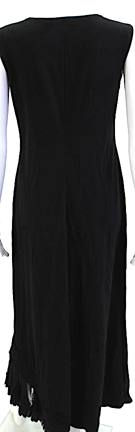 Marithe + Francois Girbaud Paris.  Black Sleeveless Maxi Tank Dress
