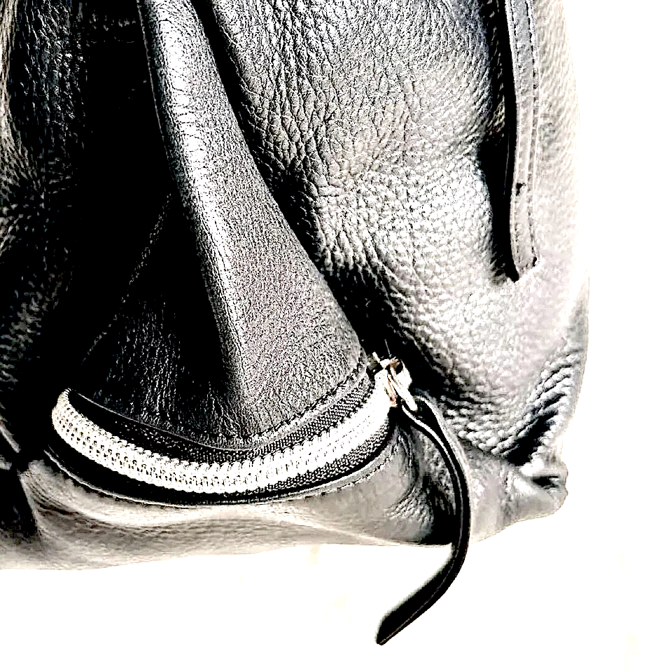 MICHIAMO JAPAN. Black Leather 2 Way Shoulder bag Crossbody Bag