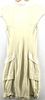 TRANSIT PAR SUCH ITALY. Beige Linen/Silk Dress Cowl Neck Lantern Hem Cap Sleeve