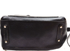 FERRAGAMO ITALY. Black Pebbled Leather Long Strap Shoulder Bag