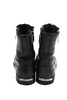 Burberry UK. Black Textured :Leather Zip Casual Booties Black Size EUR 38