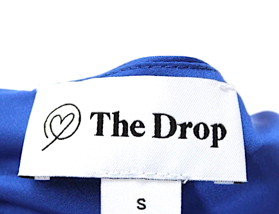 The Drop Japan. Blue Spaghetti Strap Sleeveless V Neck Slip Dress