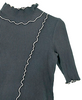 UNITED TOKYO JAPAN. Black Cut/Sewn Ribbed Poly Blend Shirt