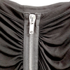 Givenchy Paris. Black Rayon Gathered, Ruched, Skirt, w/Zipper AccentS