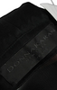 Donna Karan. Black Collared Button Cotton/Nylon Long Sleeve Blazer