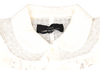 COMME des GARCONS JAPAN. TRICOT. Vintage White Frill Round Collar Sheer Shirt Dress