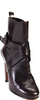 Alaia Paris. Brown Leather Buckled Slip-On Block Heels Ankle Boots SZ38