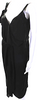 Nina Ricci Paris. Black  V-Neck Sleeveless Drape Detail Shift Dress S