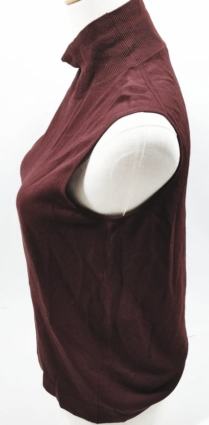 Hermes Paris. Vintage Sleeveless Viscose Mock Neck Top
