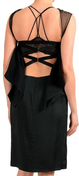 Maison Margiela Paris. NEW. NWOT. Black Silk Sleeveless Sheath Dress