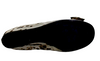 Lanvin Paris. Brown Canvas Slip On Animal Printed Bow Ballet Flats