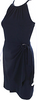 DONNA KARAN. DKNY Black Round Neck Spaghetti Straps Cinch Wrap Mini Dress