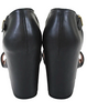 Robert Clergerie PARIS. Black Leather Ankle Strap Open-Toe Heels Size 9.5