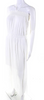 Jean Paul Gaultier Paris. Fuzzi Line. White Halter Strapless Smocked A Line Maxi Dress