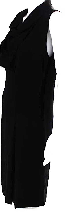 Joseph LONDON.  Black Drape Neck Sleeveless A-Line Dress