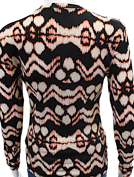 Ulla Johnson NY. Brown/Pink  Ikat Print Long Sleeves Shirt