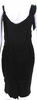 Nina Ricci Paris. Black  V-Neck Sleeveless Drape Detail Shift Dress S