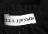 Ulla Johnson NY. Black Silk Ruffled Short Sleeve Sleek Blouse