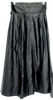 SAYAKA DAVIS JAPAN/NYC. Black Faux Leather High Waist Flared Long Skirt