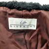 Givenchy Paris. Vintage Brown Rayon.Nylon Coat w/Black Faux Fur Accents.     MANY MORE FURS AND FAUX FUR IN STORE NOW