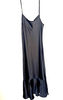LATTELIER.  Black Midi Length Slip Dress