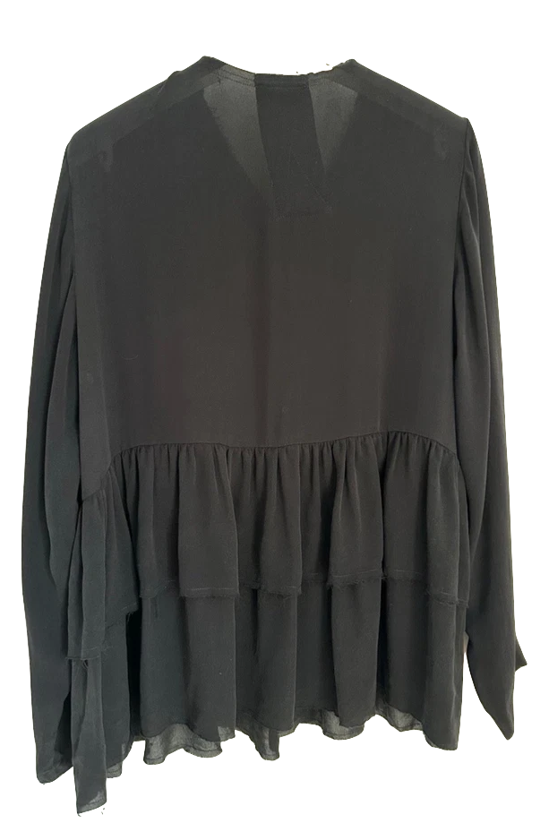 Hannoh Wessel Paris. AEQUAMENTE Black Silk Blouse