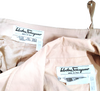 Ferragamo Italy. Cotton Polyurethane Jacket/Skirt Suit
