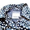 MOSCHINO Italy. Black Silk Polka Dot Blouse