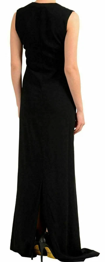Maison Margiela Paris. NEW. Black  V-Neck Sleeveless Maxi Dress