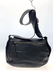 Michiamo Japan. Vintage Black Leather Flap Messenger Style Long Strap Shoulder Bag