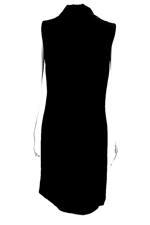 Joseph LONDON.  Black Drape Neck Sleeveless A-Line Dress