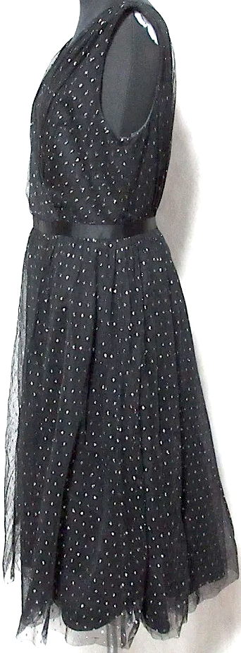Diagram Grace Continental. JAPAN. Black Lamé Dot Tulle Dress