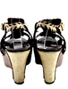 Henry Beguelin Paris. Handmade Brown Leather Open Toe Ankle Strap Platform Shoes Size 7.5