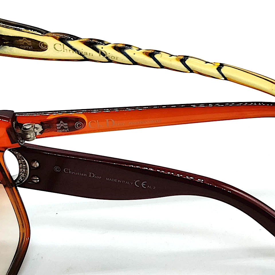 CHRISTIAN DIOR PARIS. Vintage Acetate Frame Sunglasses Priced: $240 -$280 Pair Separately