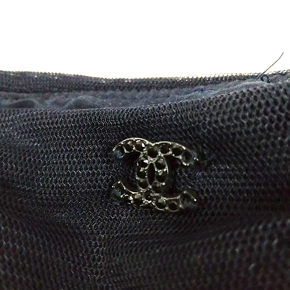 Chanel Paris. Black  Acetate Rayon Skirt