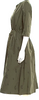 Hannoh Wessel ITALY. Dark olive Cotton Midi Flare Dress