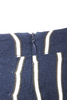 Reformation NY. Blue Striped PolyTech Fabric Zip Flat Front Straight Leg Pants