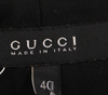 Gucci Italy. Black Cotton Zippered Belted Casual Mini Skirt