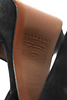 Robert Clergerie Paris. Handmade Black Suede Leather Ankle Buckle Block Heels Sandals Size 39