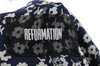 Reformation NY. Blue/White Floral Print Viscose A Line Wrap Skirt