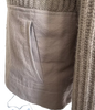 Haider Ackerman Belgium.  Beige Chunky Pockets Sweater Mixed Material Turtleneck