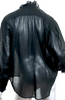 Isabel Marant Etoile Paris. Black Cotton Pamias Ruffle Blouse Long Sleeve Top