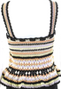 Ulla Johnson Multicolor Cotton Striped Open-Knit Crochet Tank Top