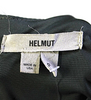 Helmut Lang. Gray Cotton Darted V-Neck Zipped Midi Sheath Dress