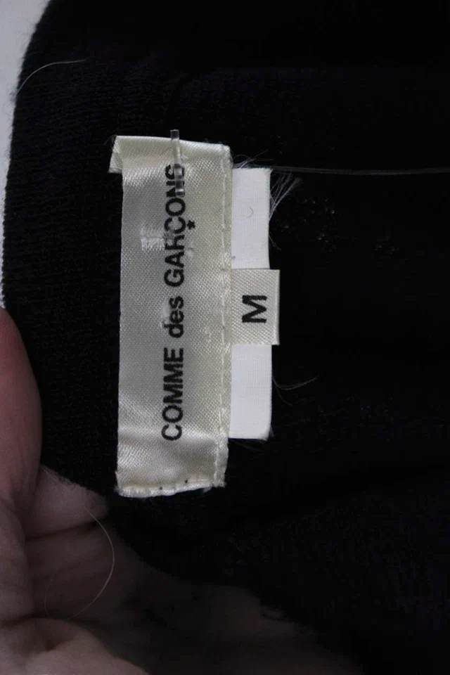 Comme Des Garcons Japan.  Dark Blue Long Sleeve Maxi Wool Sweater Dress