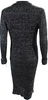 Isabel Marant Paris. Black Knit Long Sleeved Side Slit Midi Sweater Dress