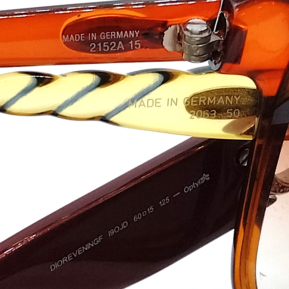 CHRISTIAN DIOR PARIS. Vintage Acetate Frame Sunglasses Priced: $240 -$280 Pair Separately
