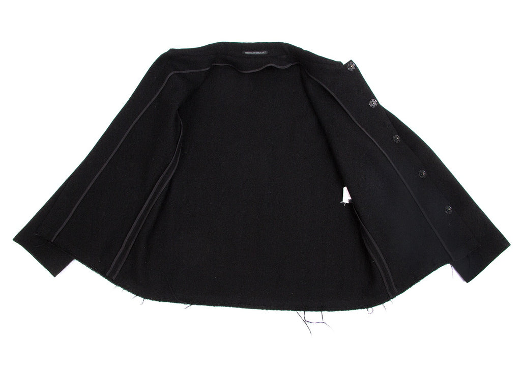Yohji Yamamoto Japan. Y's Snap Button Black Wool Knit Jacket