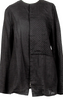 YOHJI YAMAMOTO JAPAN. Y's Pattern Switched Black Linen Blouse